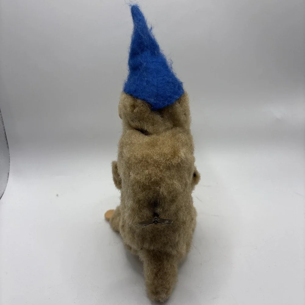 Vintage 1950s Max Carl Wind Up Monkey Playing Cymbals Blue Hat Germany Works